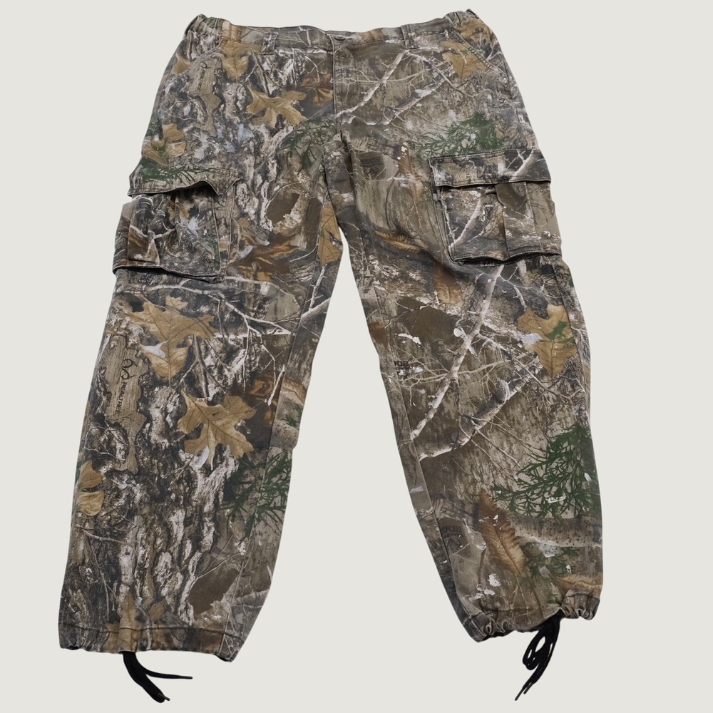 Realtree Cargo Pants Mens Brown Camo Edge Outdoor Gorpcore L S1402C1